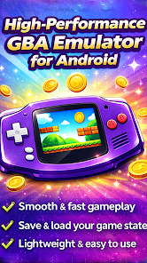 High-performance GBA emulator with save states and lightweight play