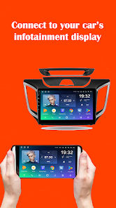 Connect to your car's infotainment display by mirroring the phone screen