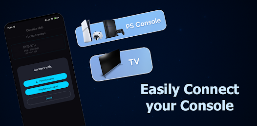 Console Hub connection screen for discovering and pairing a PS5