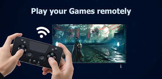 Play your games remotely — phone as controller connected to a TV
