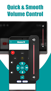 Quick and smooth volume control on the Hisense TV remote interface