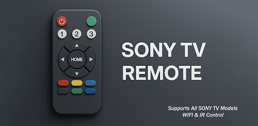 Sony TV Remote feature graphic — WiFi and IR control for Sony TV models