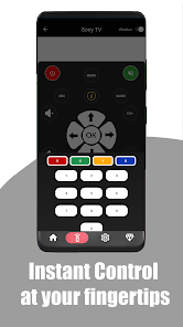 Full Sony TV remote with power, D-pad, volume, channel, and keypad