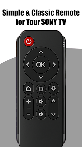 Simple and classic remote interface for Sony TVs